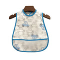 Baby eating bib with waterproof layer and cotton cloth for 0-3 years, available in 1 style, 2 style, 3 style and 4 style