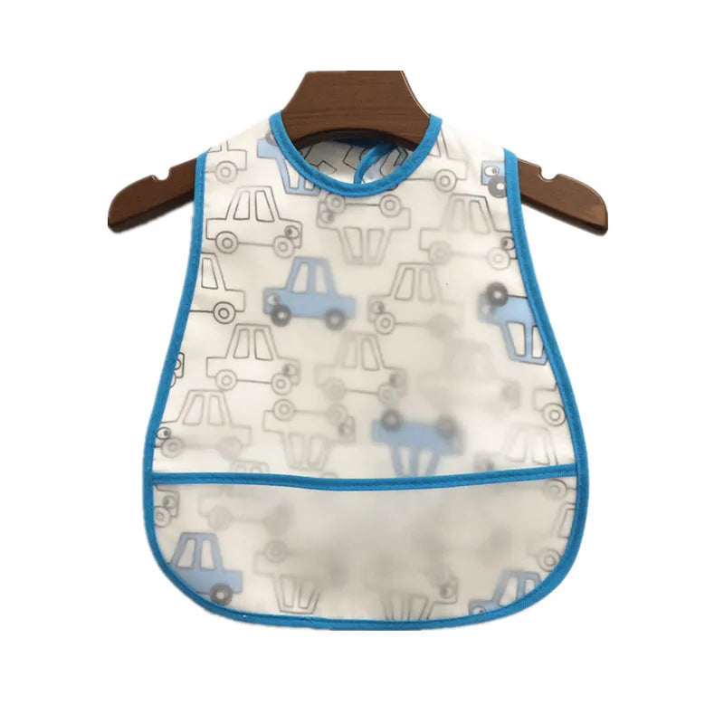 Baby eating bib with waterproof layer and cotton cloth for 0-3 years, available in 1 style, 2 style, 3 style and 4 style