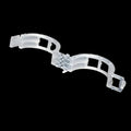 50 plastic grafting clips for tomato plants with smooth surfaces on white background