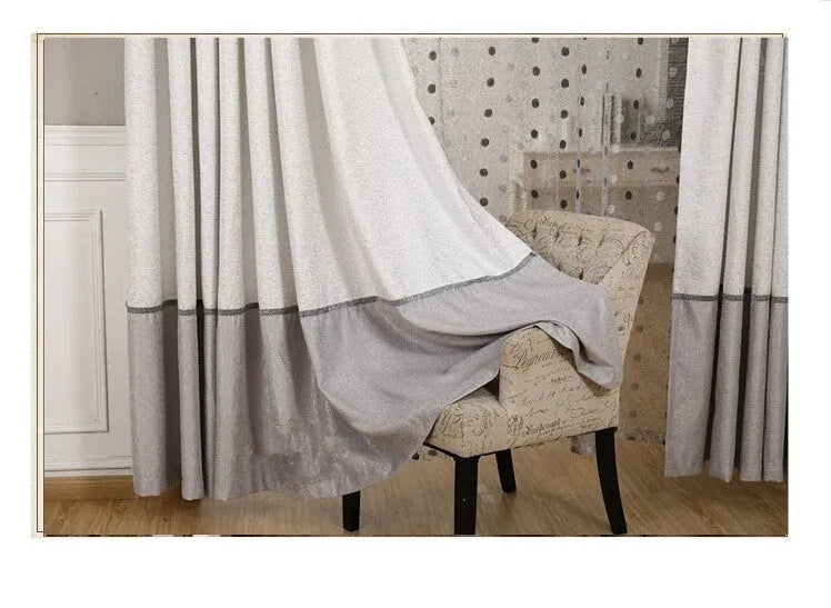 Simple blackout curtain panel showing light-blocking fabric with measurement options from 100cm to 400cm widths