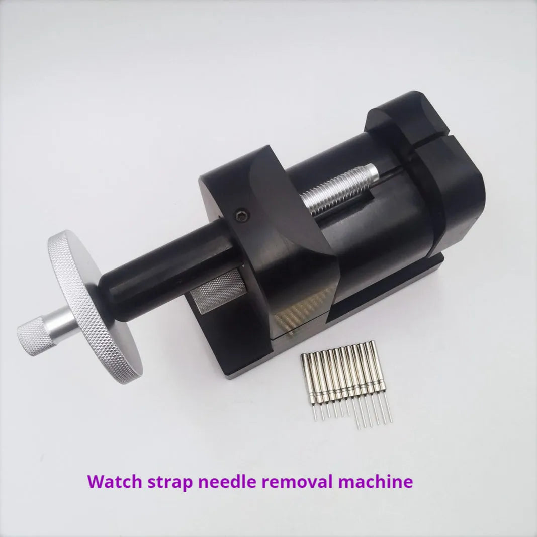 Watch strap removal machine with alloy steel construction measuring 150x115x80mm for professional repair work