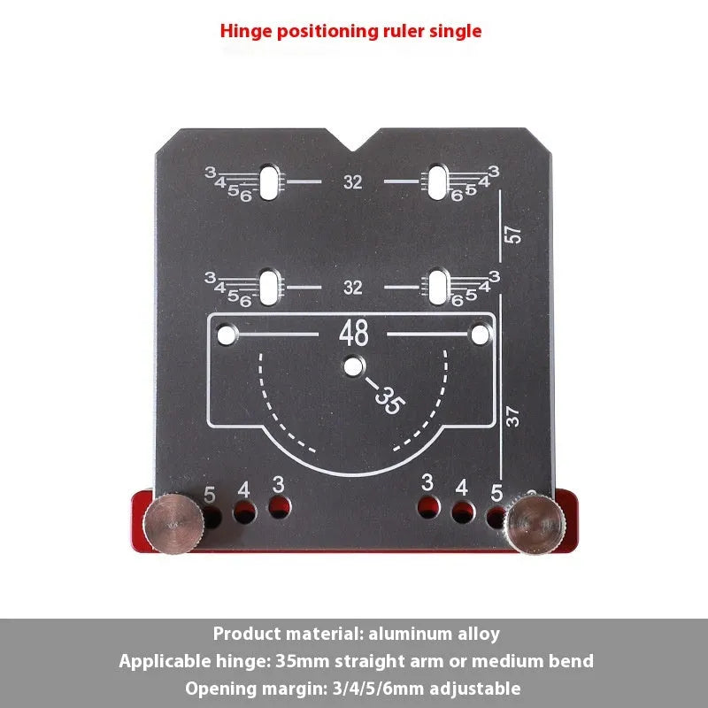 35mm hinge punch locator with adjustable margin settings and aluminium alloy construction for cabinet installation