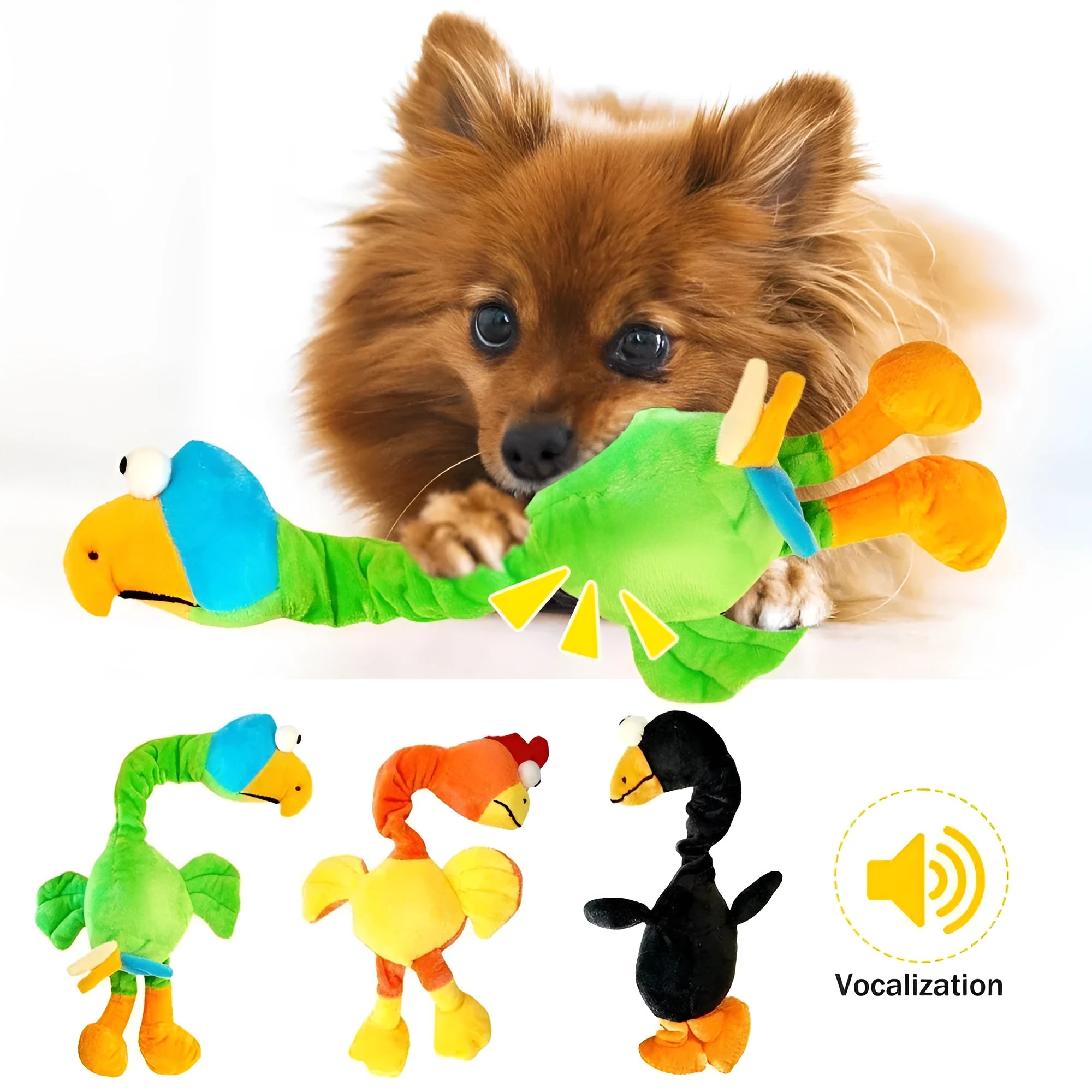 Black screaming chicken sound dog toy made of rubber, measuring 20cm long, with bite-resistant design for interactive play