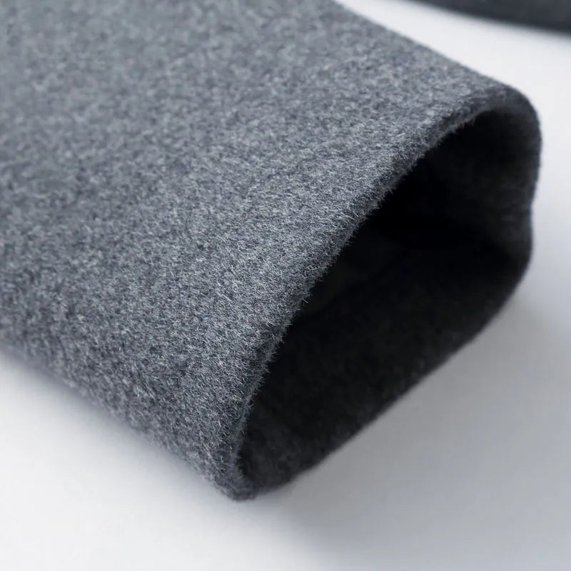Woolen jacket in black or grey, woolen cloth outerwear available in sizes M to XXXL
