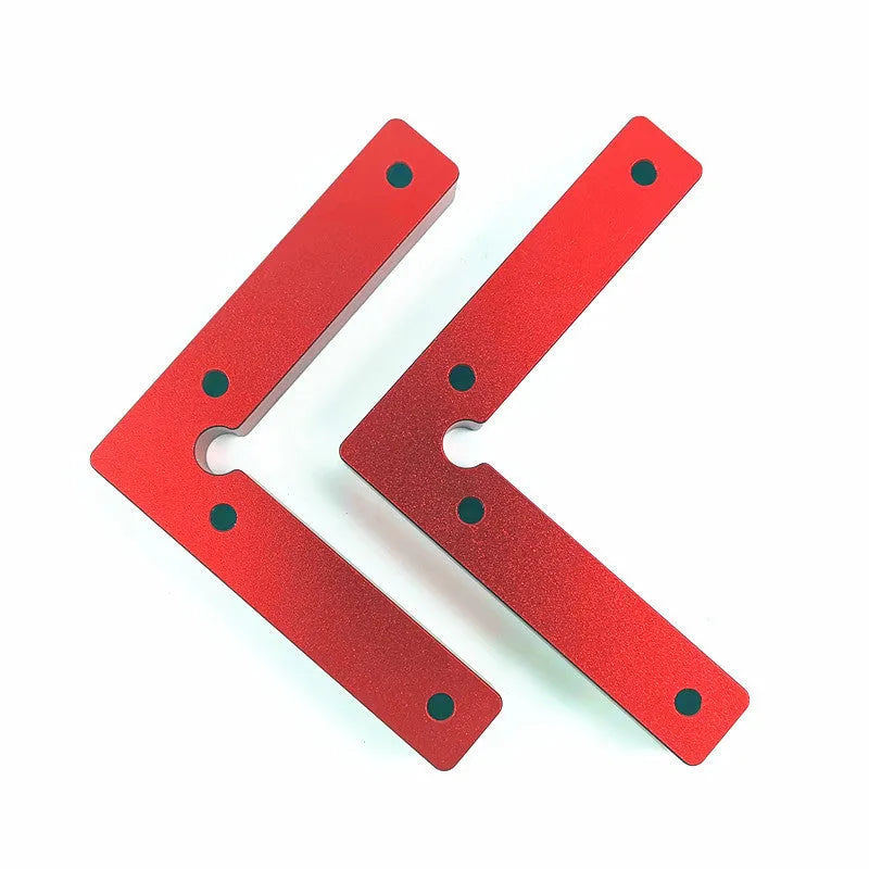 Aluminium alloy woodworking right angle positioning block with accurate scales for 90-degree cuts