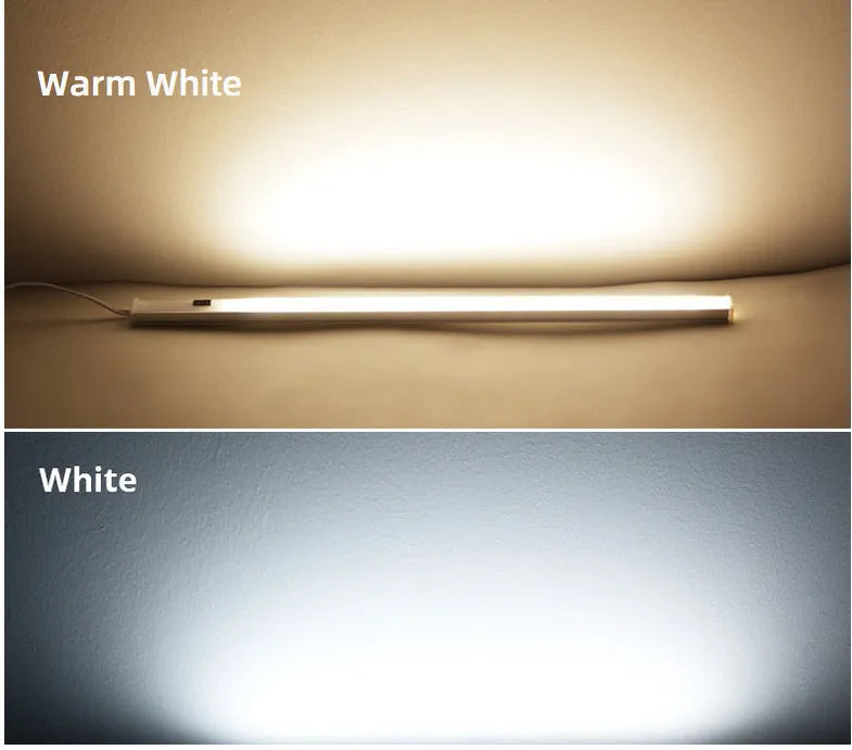 Aluminium profile LED strip light bar for cabinet and bookcase illumination in three sizes.