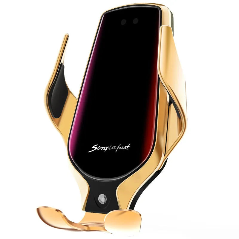 Magic Clip R3 car phone holder with adjustable charging clip in black, gold, or silver