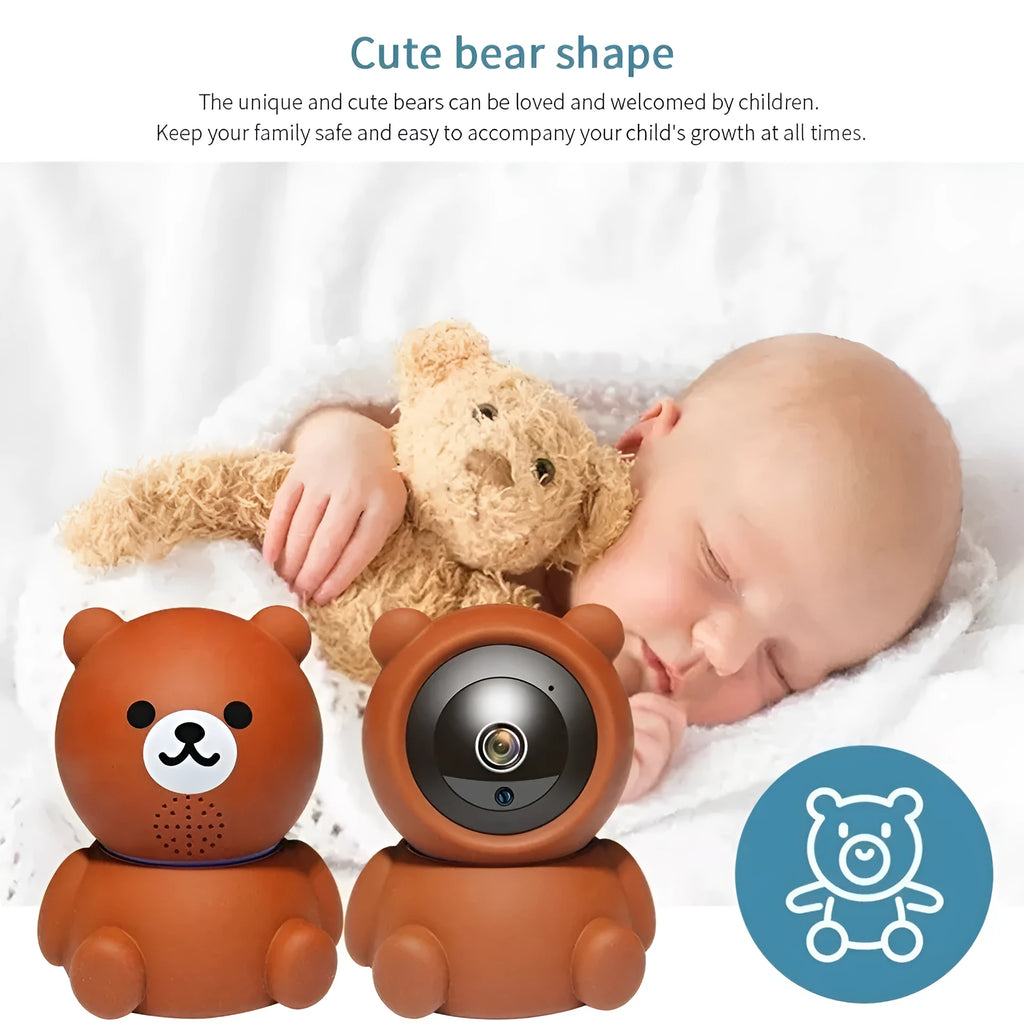 Bear 1080P WiFi security camera with infrared LEDs for night vision monitoring