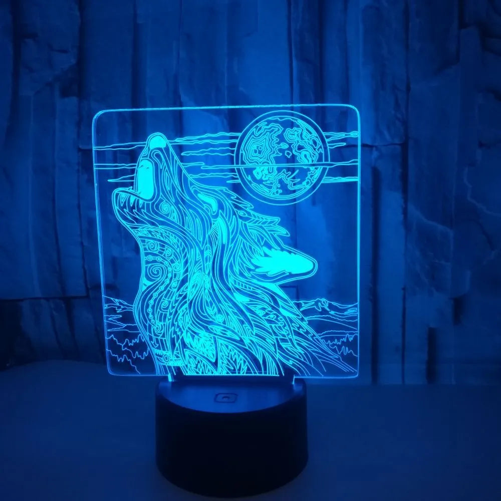 White-based LED desk lamp with colour-changing acrylic board and touch/remote controls