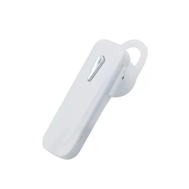 M163 Bluetooth car headset in black or white with call and music control buttons for hands-free driving