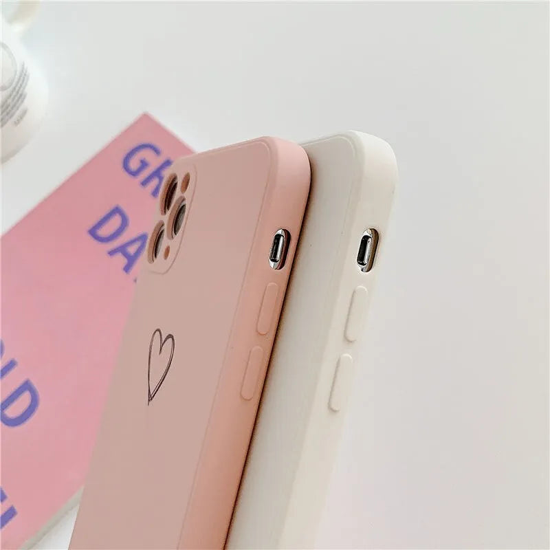 Silicone iPhone back cover case in multiple colours showing TPU material and precise model compatibility