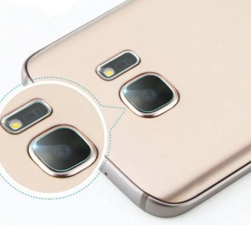 Tempered glass protective film for Samsung S7 edge and S8 phone camera lens.