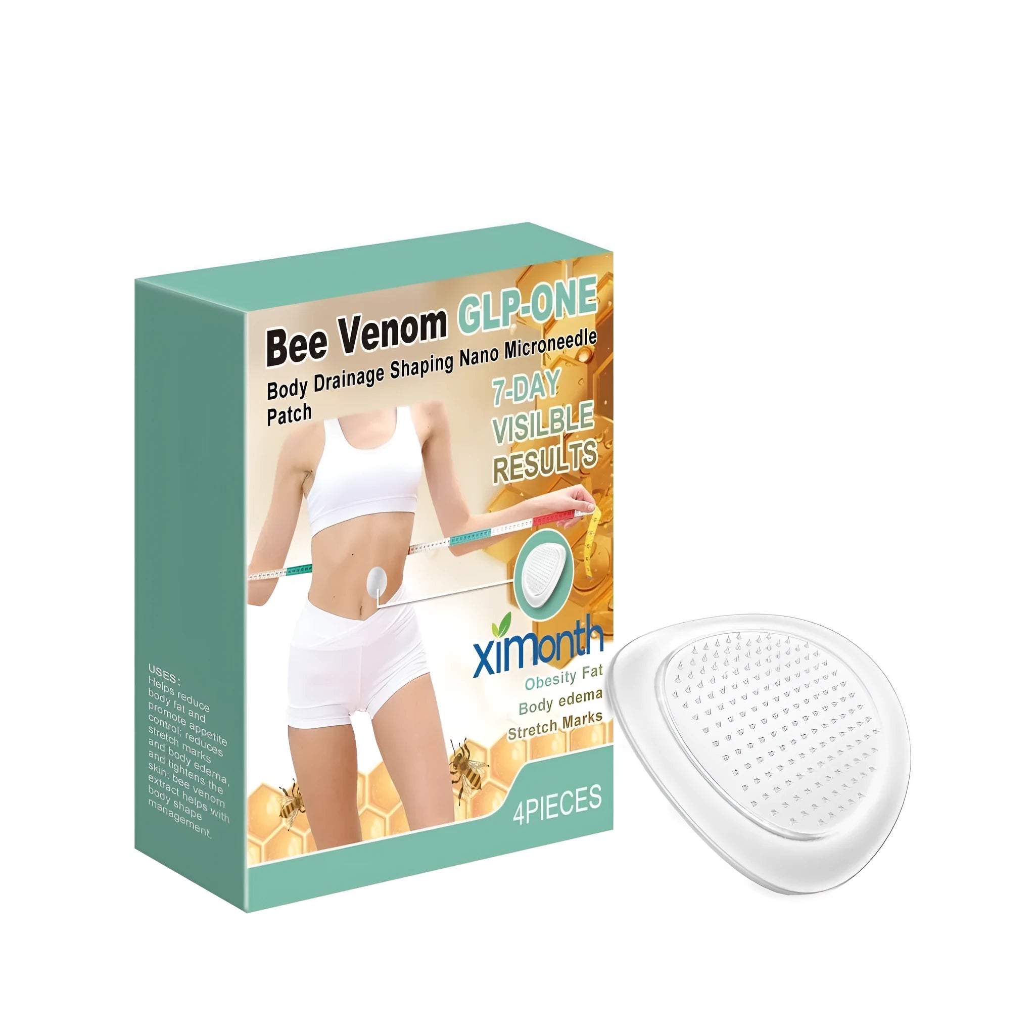 Four nano microneedle patches for skin application with bee venom and angelica sinensis ingredients