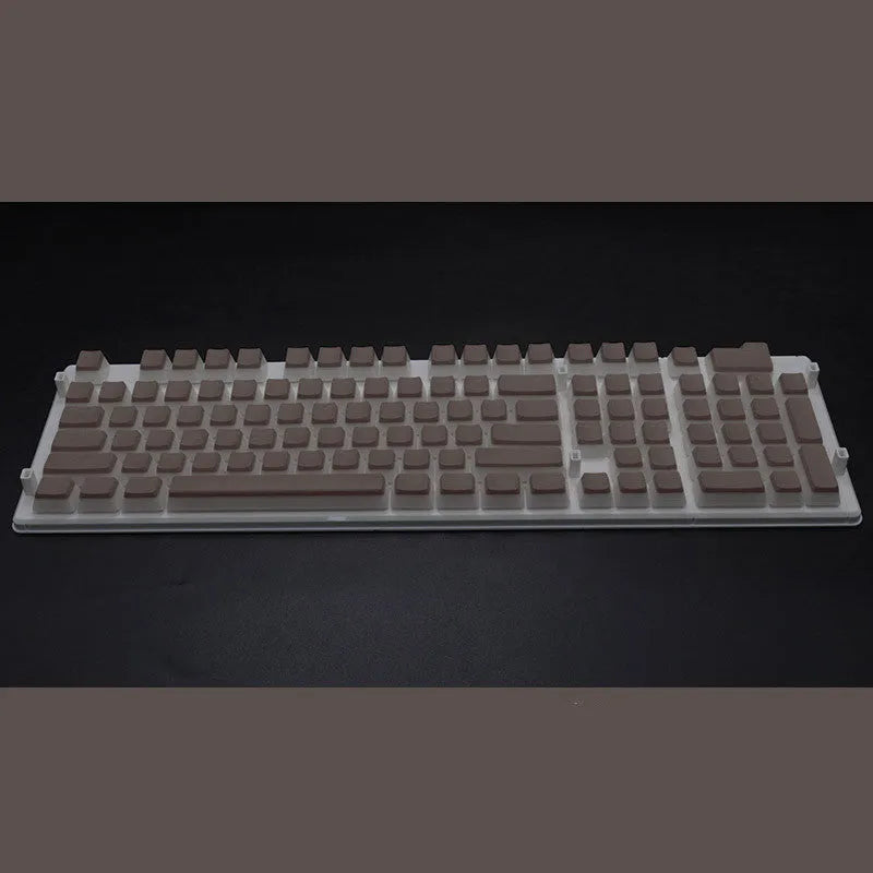 Pudding 108 key mechanical keyboard keycap set with translucent two-colour milk skin design