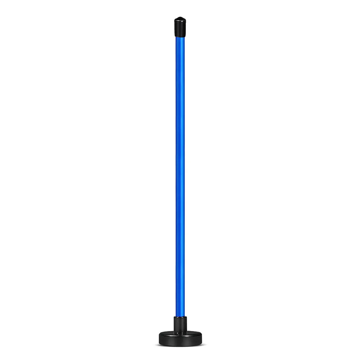 Magnetic golf swing alignment trainer with baseball bar attached to clubhead showing visual feedback on face position