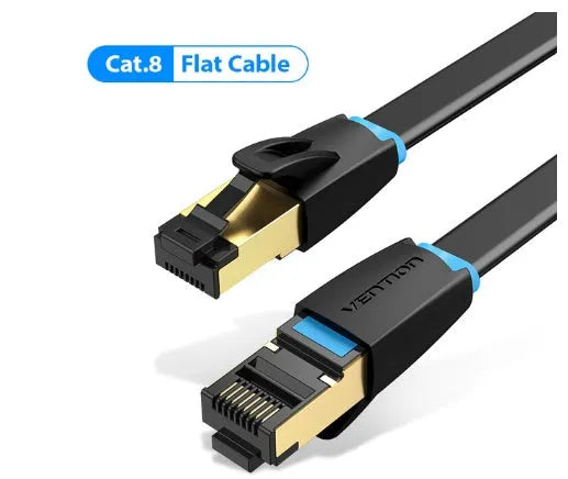 CAT8 shielded network jumper cable with RJ45 connector, LSZH material, and 10G high-speed for gaming