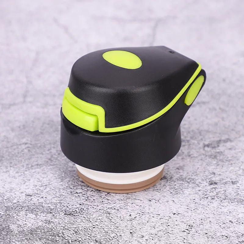 500ml insulated bike water bottle in double stainless steel, 24 x 6.6cm, shown in Black, Green, Pink, or Silver.