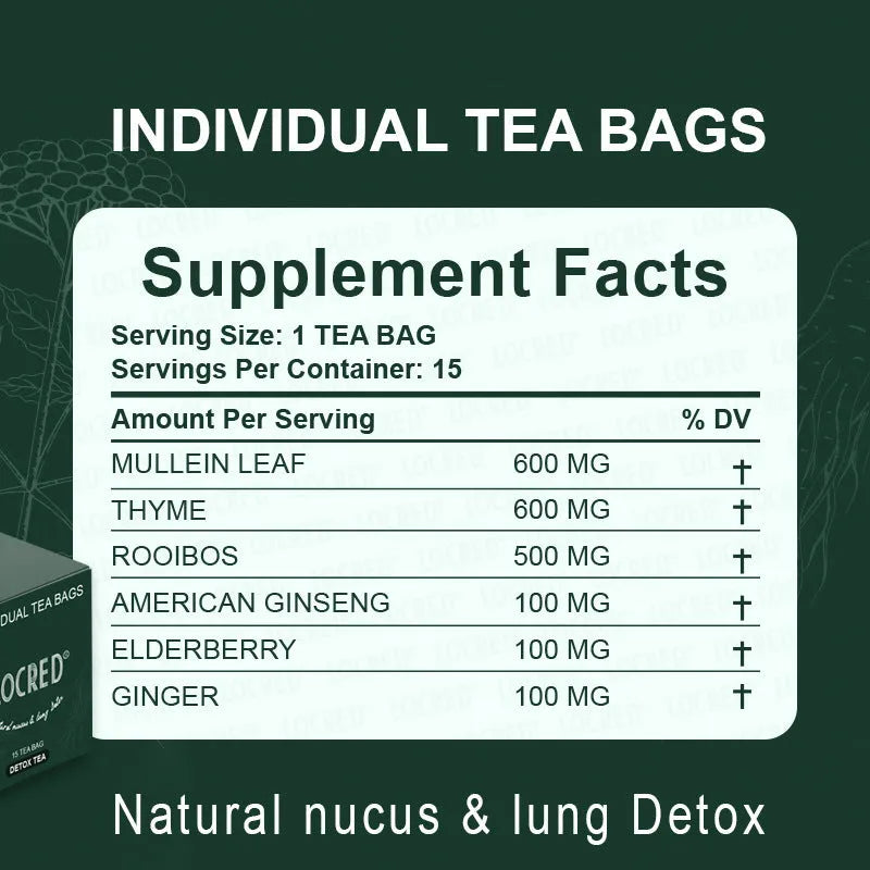 Box of 15 sugar-free hairy flower herbal tea bags with 100g total content