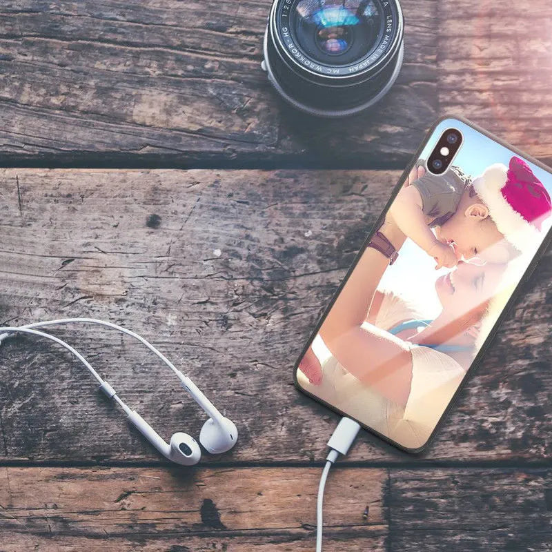 iPhone case with raised bumper edge protecting camera and screen, showing precise port cutouts and thin 0.8mm profile