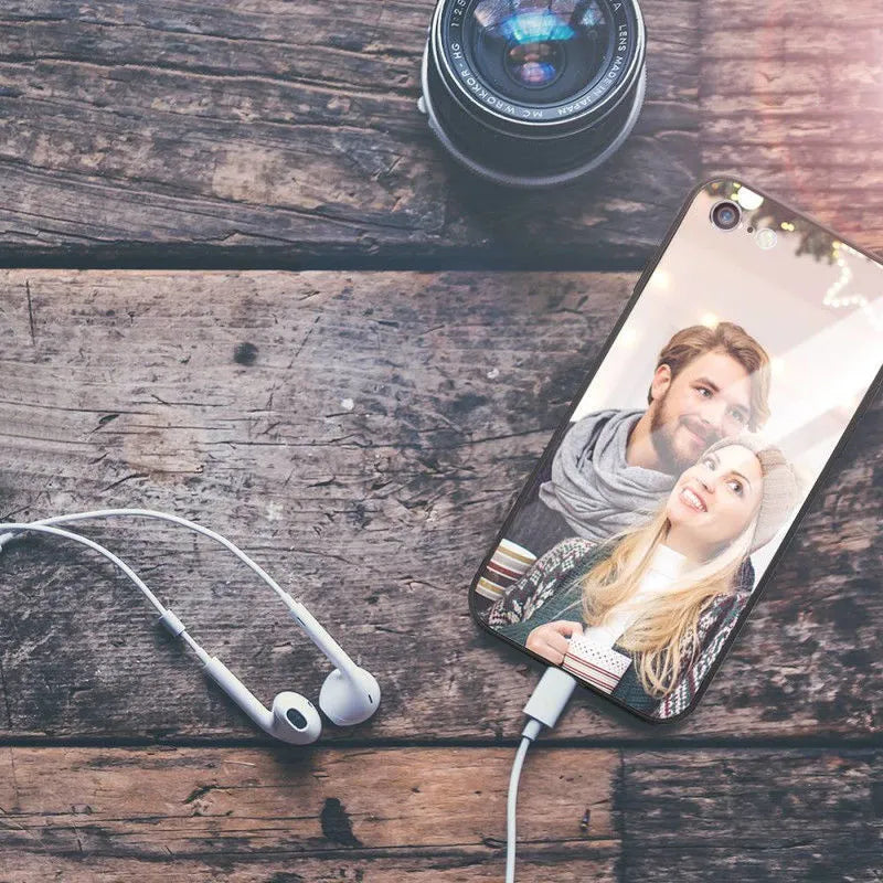 iPhone case with raised bumper edge protecting camera and screen, showing precise port cutouts and thin 0.8mm profile