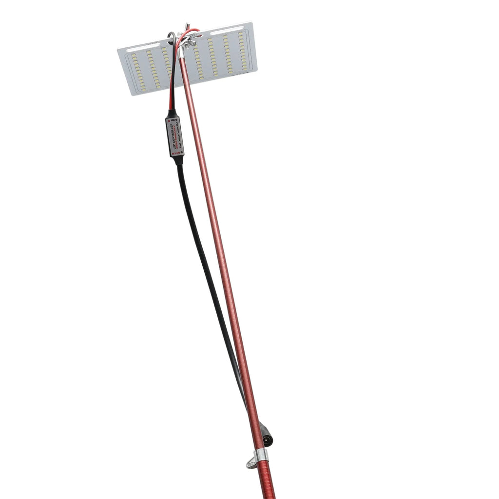 LED fishing rod light with 96 LEDs, 5-metre length, and RF remote for night fishing illumination