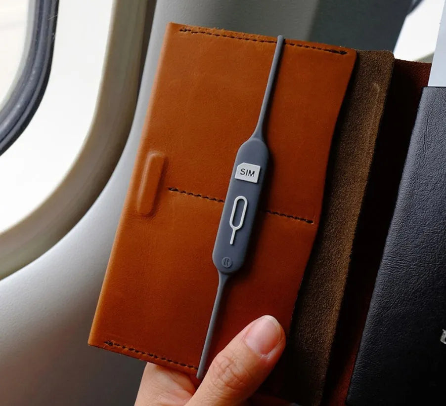 Open design silicone card slot holder in green gray and yellow powder colours showing internal card position