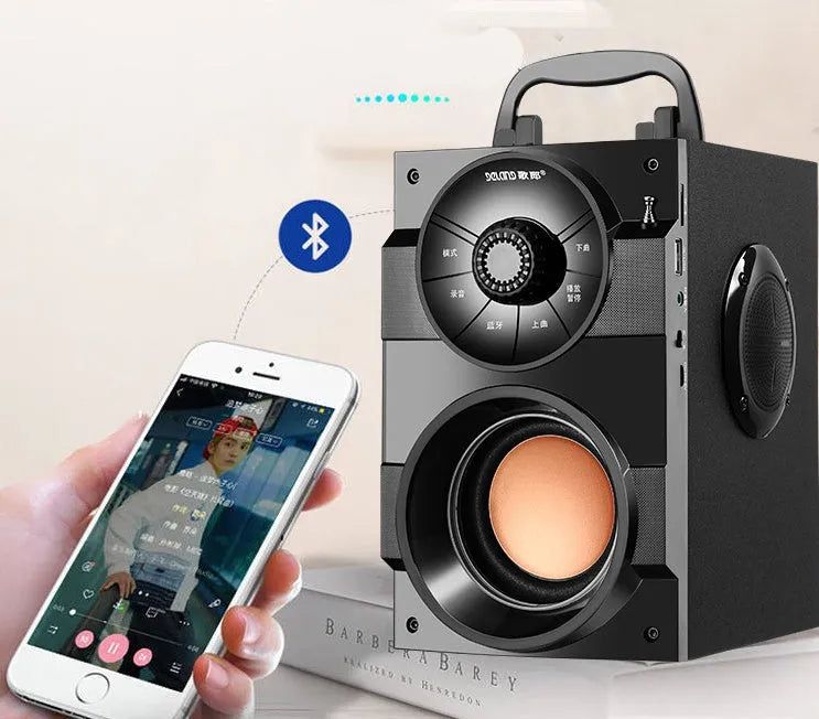 Black portable mini home audio system with subwoofer and satellite speakers, 1.2m cable, for 3.5mm devices