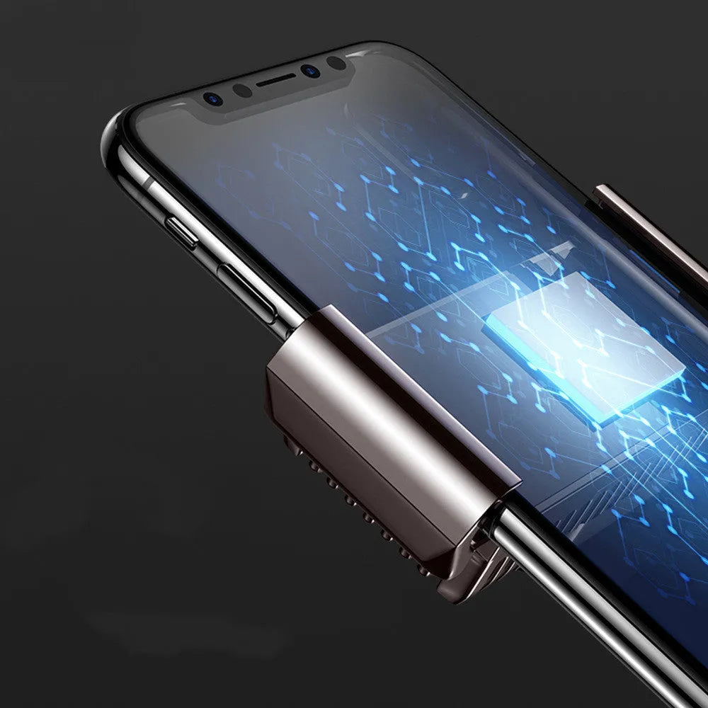 Black mobile phone radiator clip measuring 85mm with aluminium alloy cooling plates and USB cable