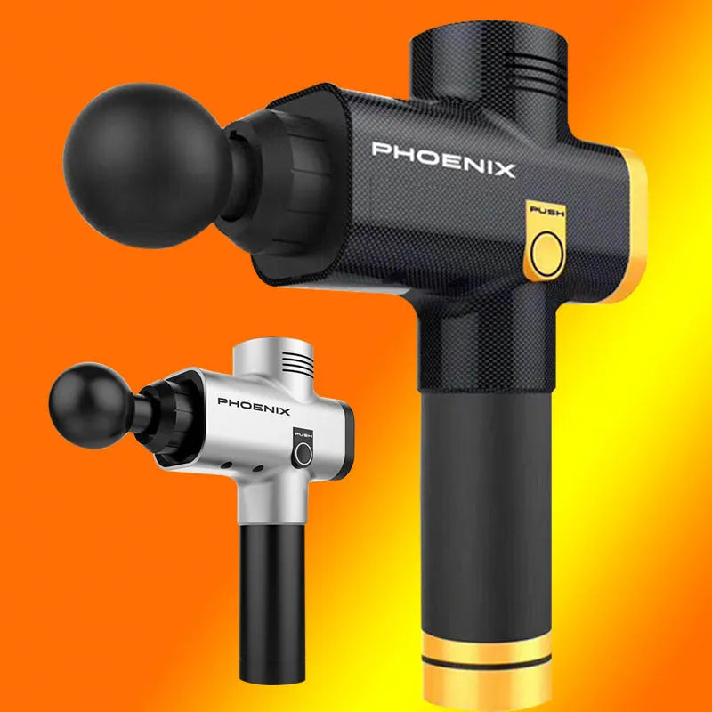 Fascia gun massage gun with 4 interchangeable heads, ABS plastic construction, 29x28x28cm size
