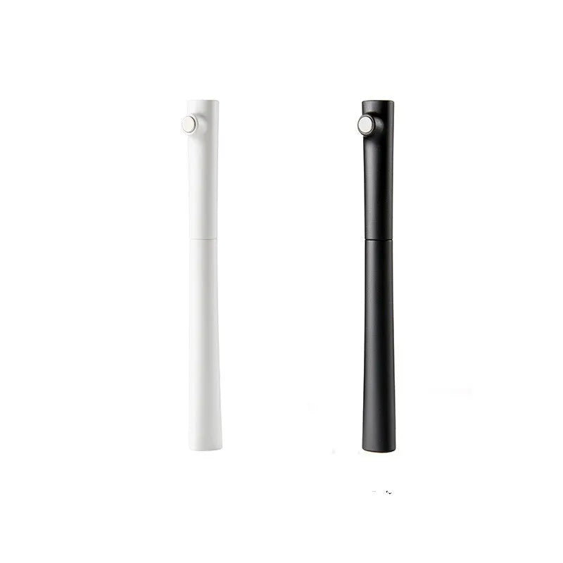 Red dot award winning black and white magnet pen with 0.7mm stainless steel tip for student writing.