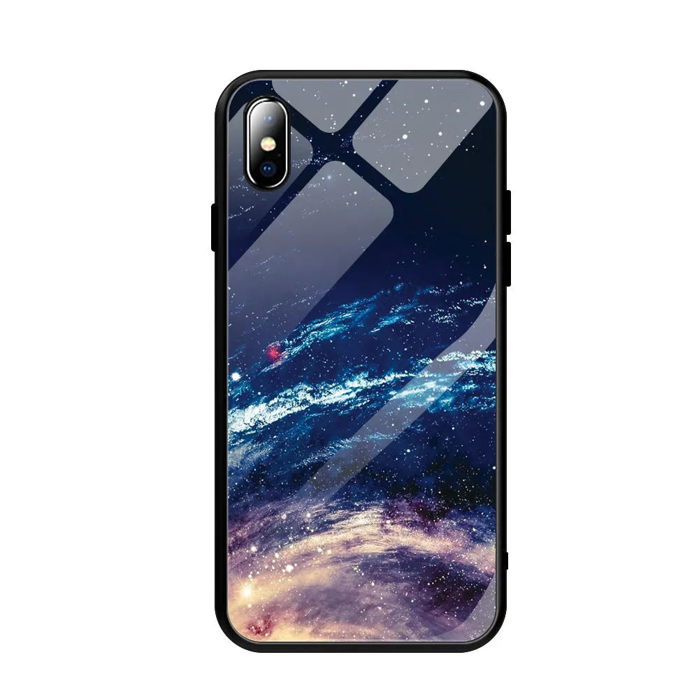 Simple black and navy blue silicone phone case for iPhone and Samsung Galaxy smartphones.