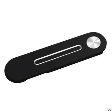 Aluminium alloy laptop side mount bracket holding a smartphone with magnetic attachment and adjustable arm