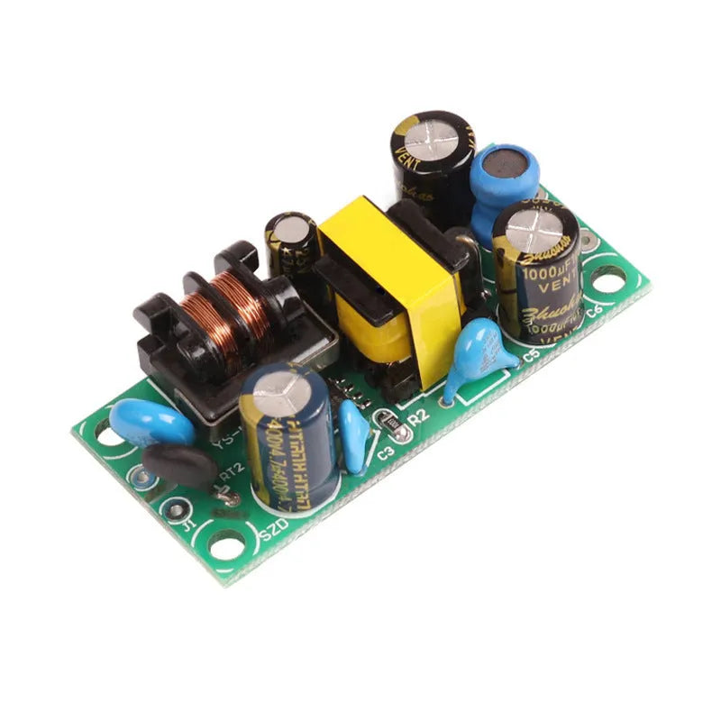 YS-U5S metal switching power board module with electrical connections for AC input and 5V DC output
