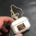 White perfume bottle design soft silicone protective case for Apple AirPods charging box.