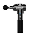 Black and white muscle relaxation massager with 12mm stroke depth and adjustable speed control