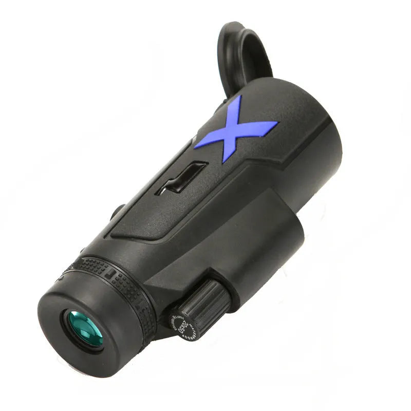 Black 20x50 monocular telescope with 12x magnification for outdoor observation.