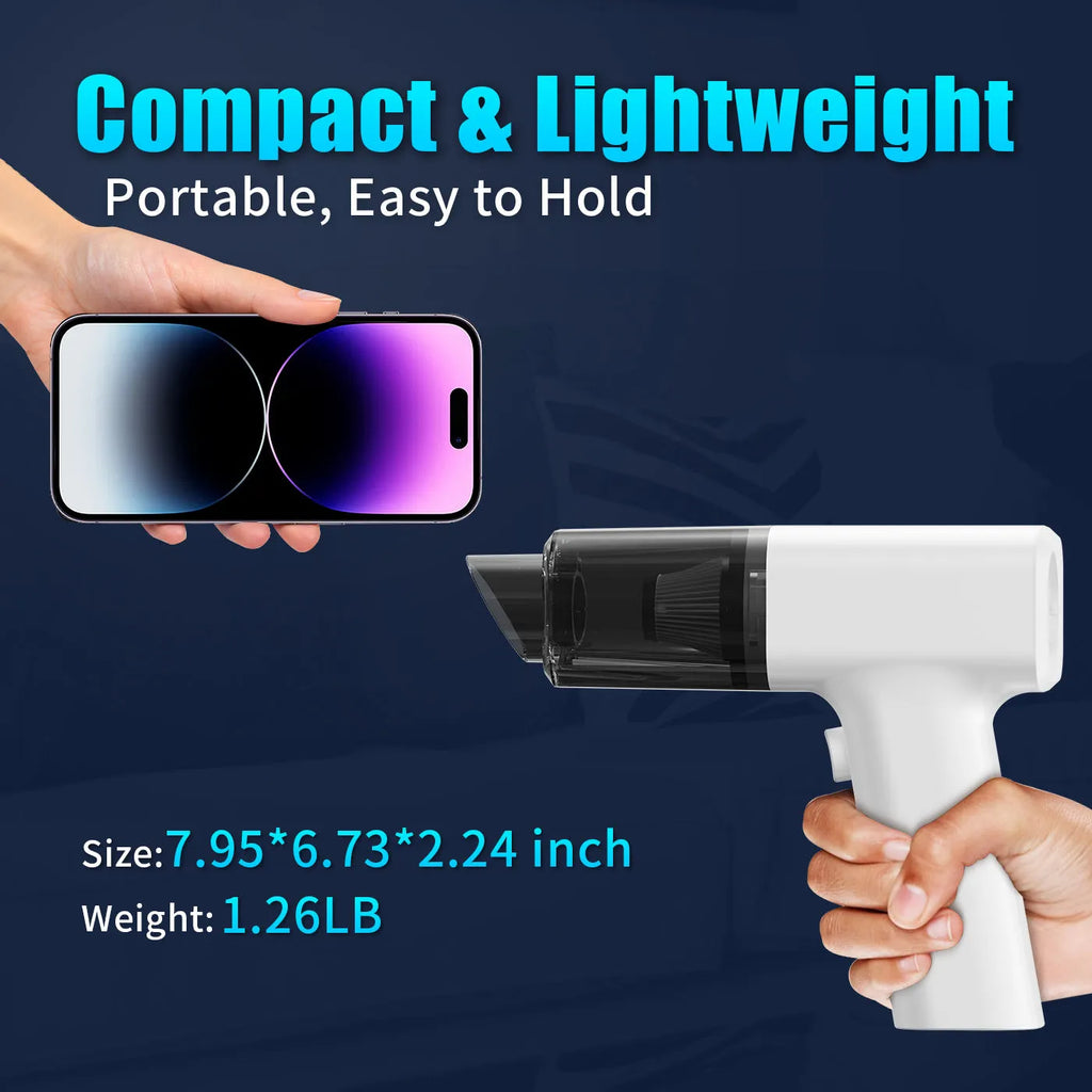 White plastic USB-powered dust collector attachment for vacuum cleaners to clean keyboards and electronics.