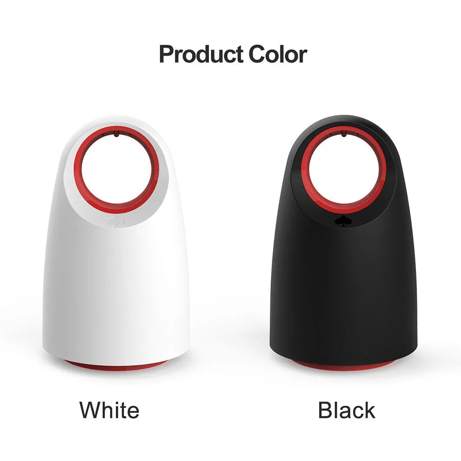 Black or white ABS plastic mosquito killer measuring 12x12x21.5cm with UV LED light and USB cable