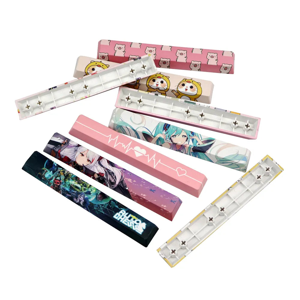 6.25U space PBT five-sided sublimation mechanical keycap, original height, colour KIT 1 to KIT 16