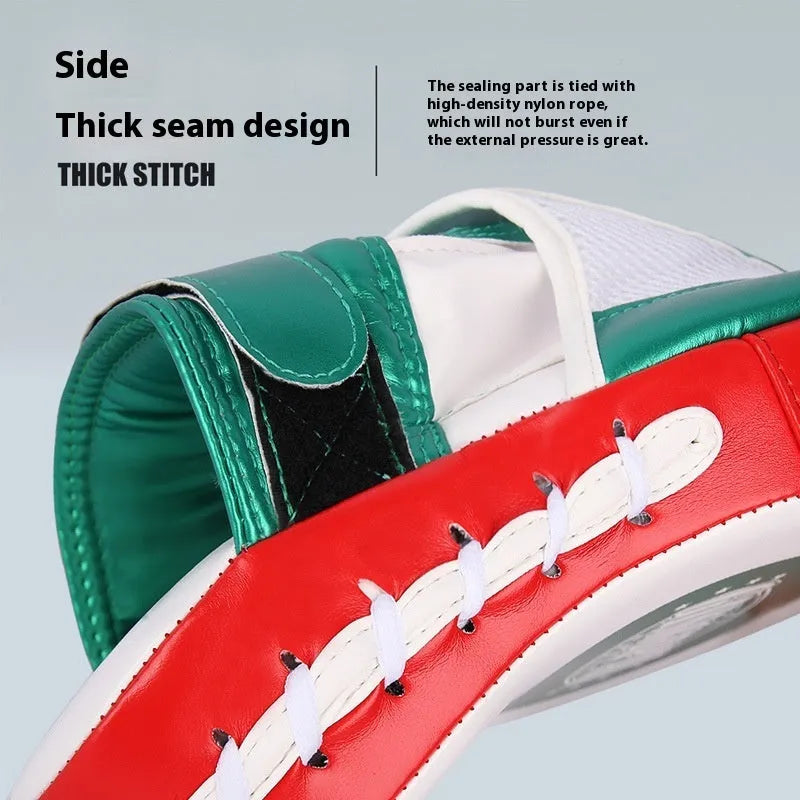 Vertical gold and green PU boxer Sanda baffle target for home fitness training