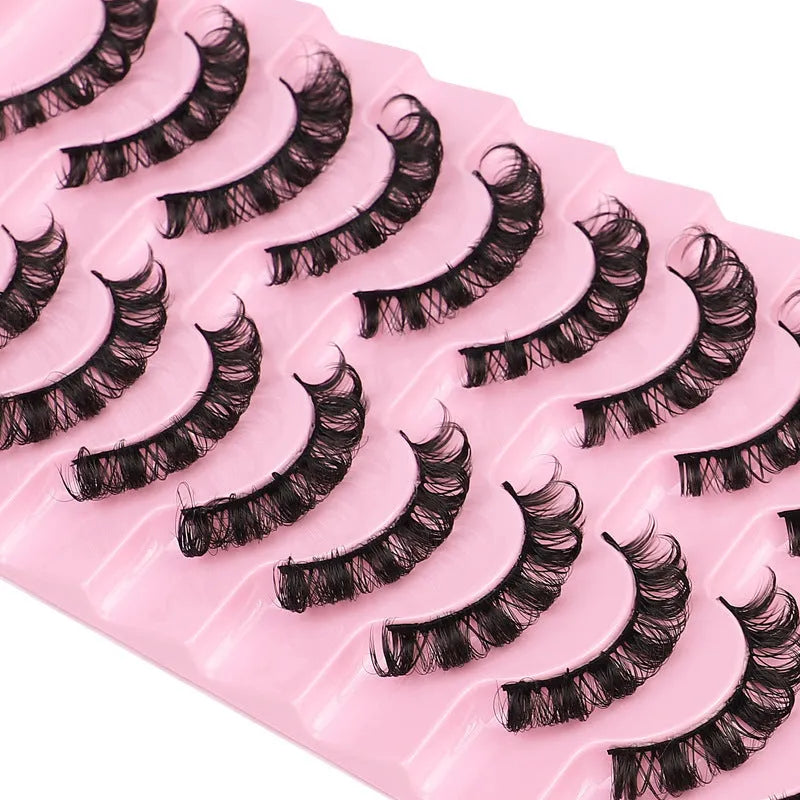 DD curve thick false eyelashes, handmade advanced fibre, ten pairs, DH06 H5 mixed and DH065