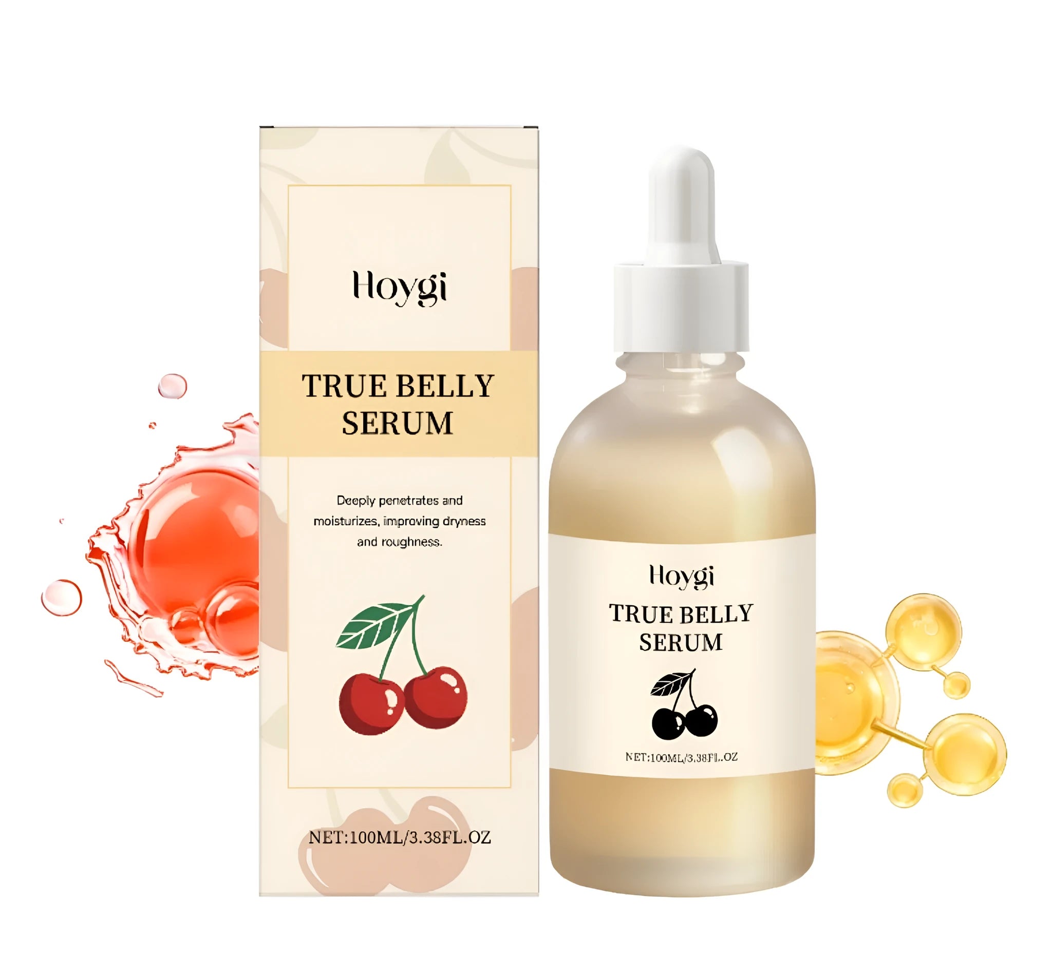 100ml abdominal firming fluid bottle for body skincare with hyaluronic acid formula