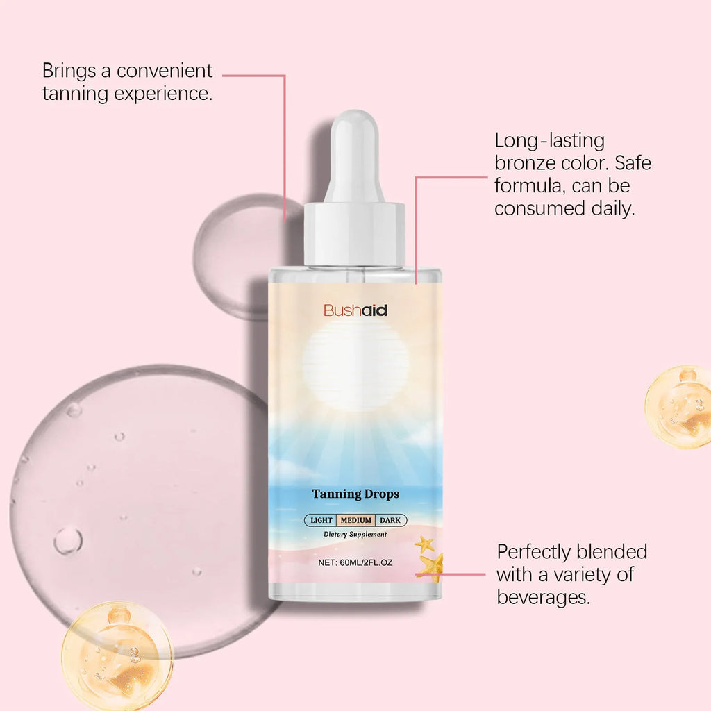 60ml tanning drops bottle for sunless body tanning with cream packaging