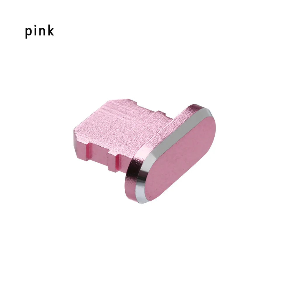 Aluminium alloy iPhone charging port dust plug in various colours for models X, XR, Max, 8, 7, 6, S, Plus