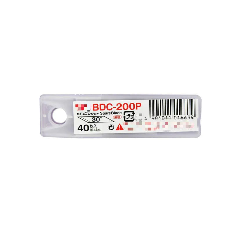 Two packs of NT Japan replacement blades: BDC-200P 30-degree and BDA-200P 45-degree, 40 pieces each.