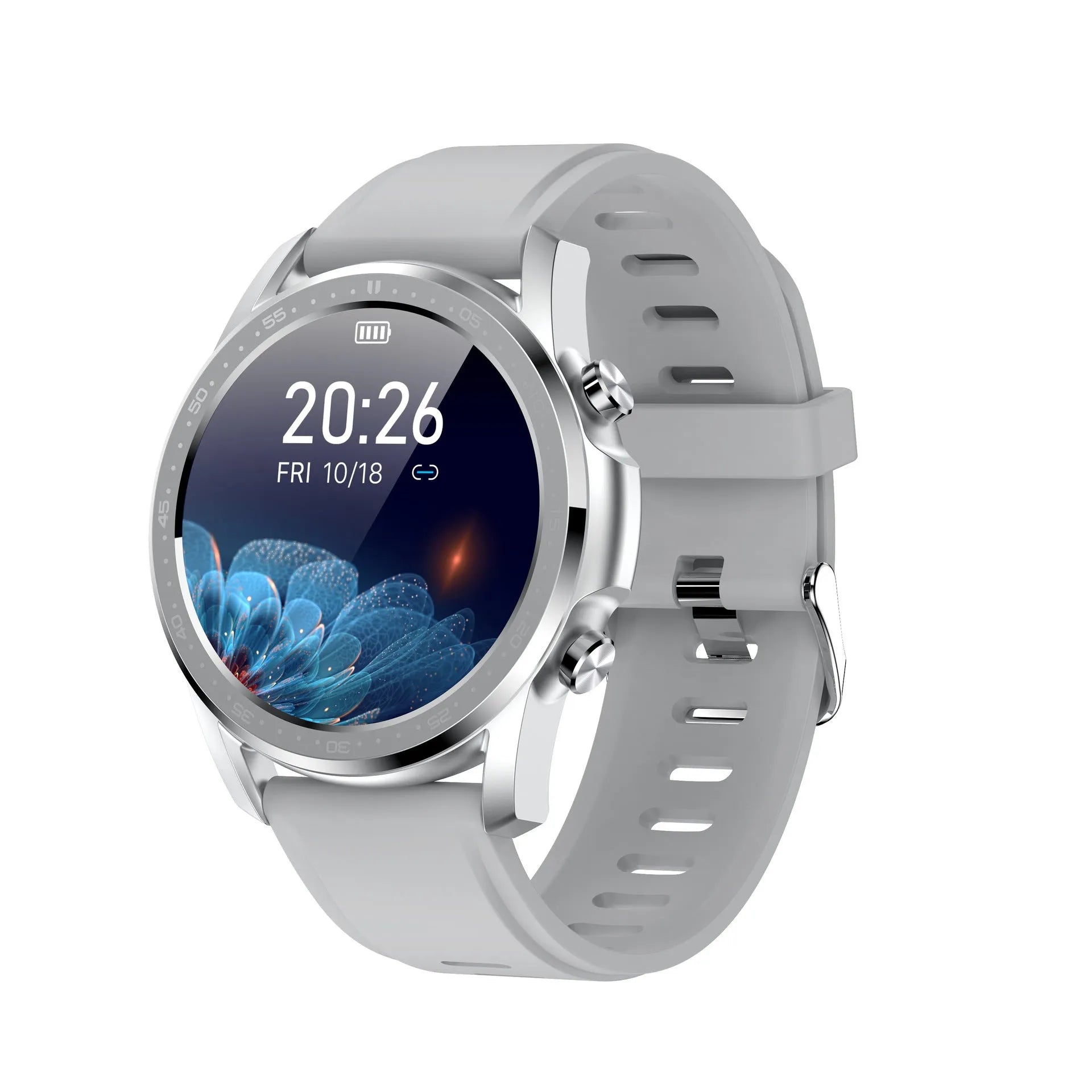 Youth2 Body Temperature Smart Bracelet in black or grey with 1.3-inch screen and zinc alloy case