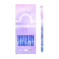 Box containing 12 constellation-themed plastic gel pens with quick-drying ink
