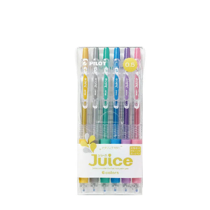 Baiguole gel pen showing multiple colour options including metallic gold, tender pastels and fluorescent orange