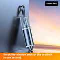 Black and red ABS plastic car safety life hammer with pointed glass breaker and seatbelt cutter