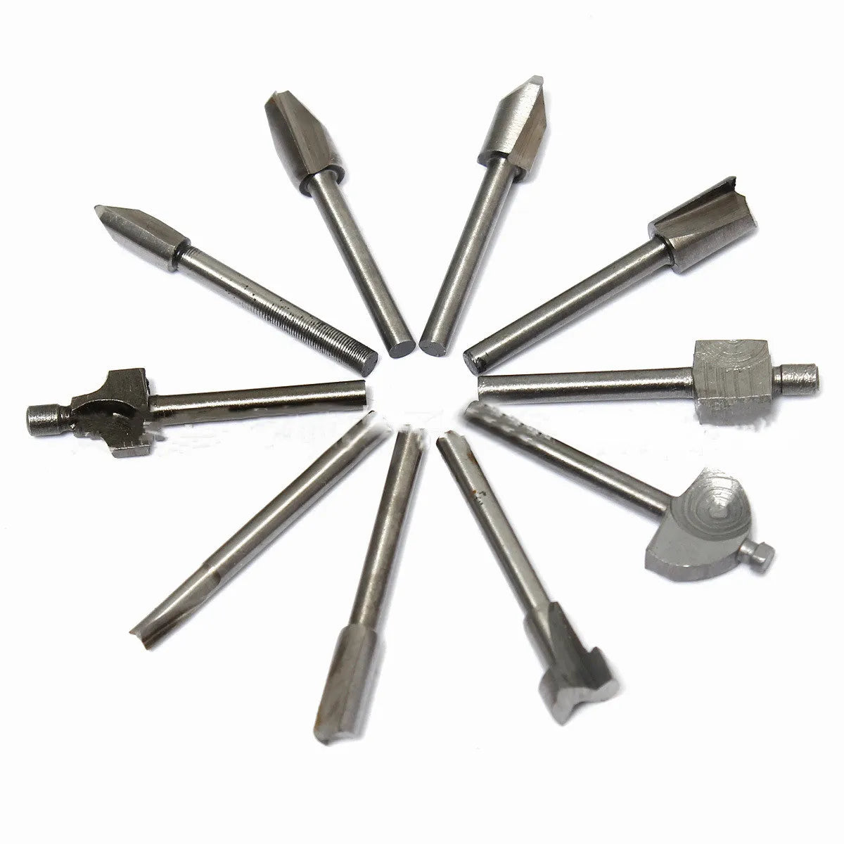 10pc high speed steel woodworking trimming knife set, 4.5cm x 32cm x 0.8cm carving machine blades